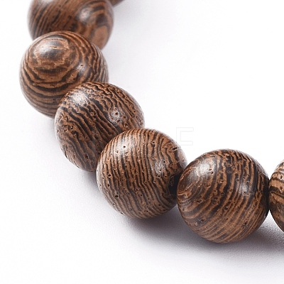 Unisex Wood Beads Stretch Bracelets BJEW-JB04960-1