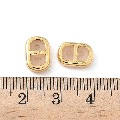 Brass Silicone Slide Charms KK-C099-06A-G-1