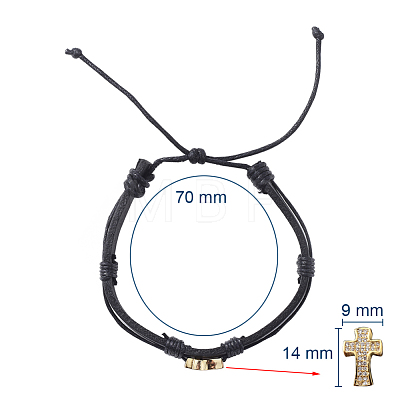 Unisex Adjustable Cord Bracelets BJEW-JB04702-02-1