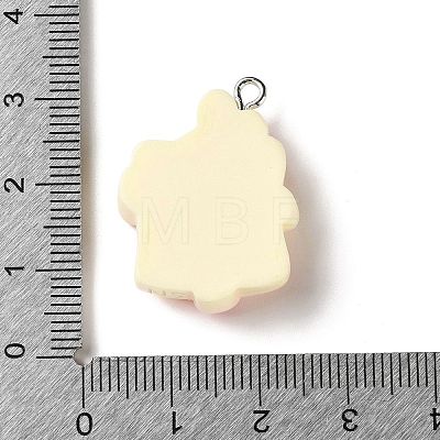 Opaque Resin Imitation Pendants RE-CBA3B4E-01A-1