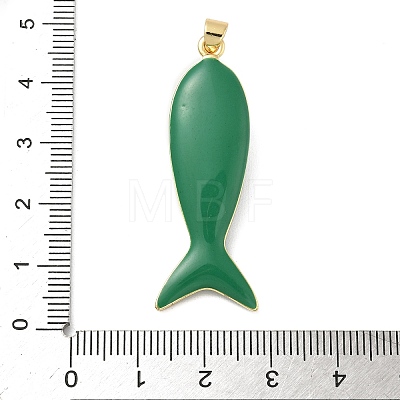 Fish Brass Micro Pave Cubic Zirconia Pendants KK-K408-49G-07-1