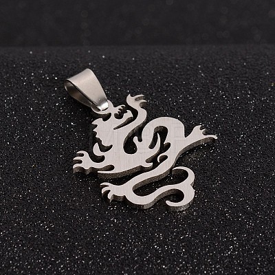 Tarnish Resistant 201 Stainless Steel Dragon Pendants STAS-I032-196A-1