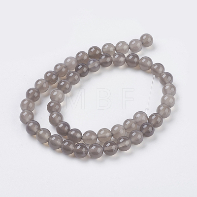 Natural Agate Beads Strands X-G-G583-8mm-08-1
