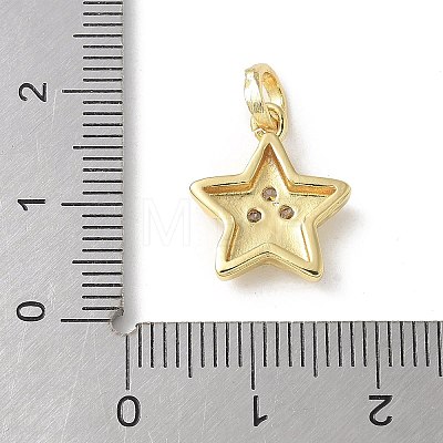 Brass Micro Pave Cubic Zirconia Pendants KK-P290-44B-G-1