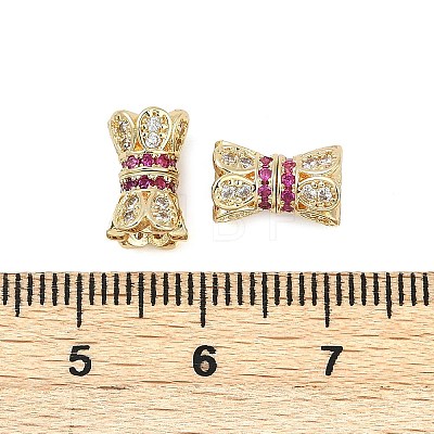 Brass Micro Pave Cubic Zirconia Screw Clasps KK-H202-15G-1