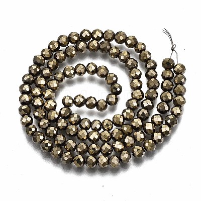 Electroplate Non-magnetic Synthetic Hematite Beads Strands G-T114-60B-02-1