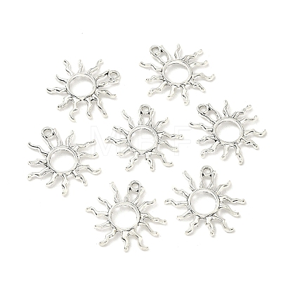 Tibetan Style Alloy Sun Pendants TIBEP-M020-09AS-1