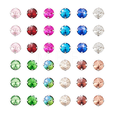 Cheriswelry 180Pcs 12 Colors Sew on Rhinestone DIY-CW0001-39-1