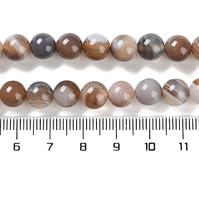 Natural Striped Agate/Banded Agate Beads Strands G-Z060-A01-B14-1