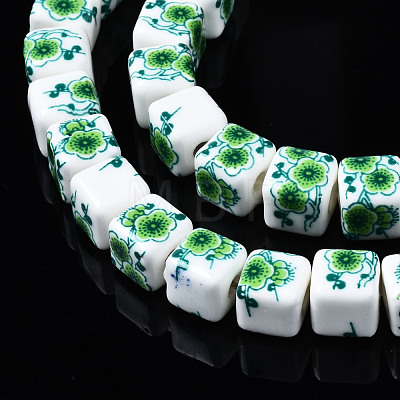 Handmade Porcelain Ceramic Beads Strands PORC-S502-029D-1