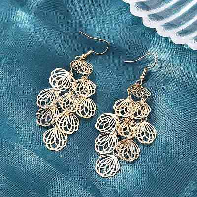 Brass Dangle Earrings EJEW-B157-02C-G-1
