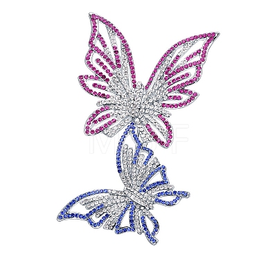 Butterfly Alloy Brooches for Women PW-WG31DC0-02-1