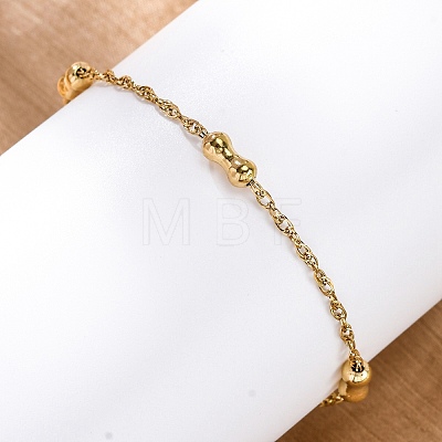 304 Stainless Steel Rope Chain Bracelets for Women BJEW-C094-10G-1