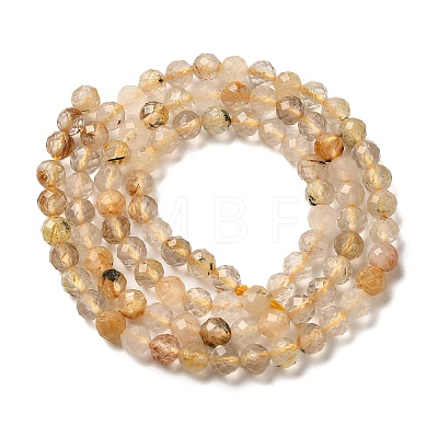 Natural Rutilated Quartz Beads Strands G-F619-10A-1