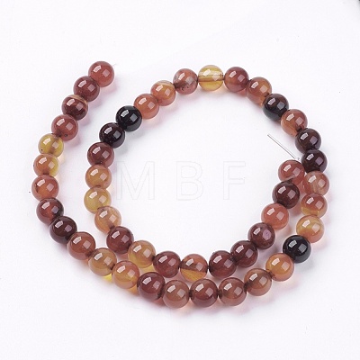 Natural Agate Bead Strands X-G-R173-8mm-05-1