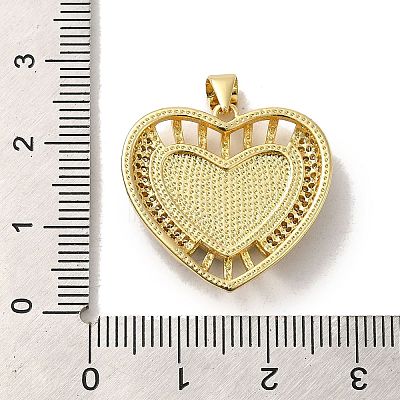 Rack Plating Brass Micro Pave Cubic Zirconia with Synthetic Opal Pendants KK-D088-08G-1