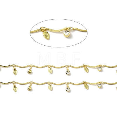 Handmade Eco-friendly Brass Curved Bar Link Chain CHC-E023-29G-1