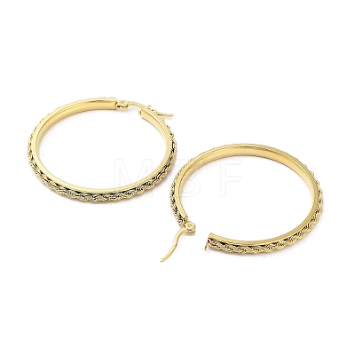 PVD Vacuum Plating 202 Stainless Steel Hoop Earrings EJEW-A041-04G-1