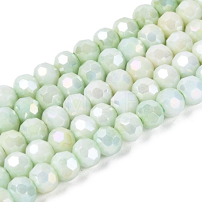 Anti-Tarnish Electroplate Glass Beads Strands EGLA-ZX010-4mm-12-1