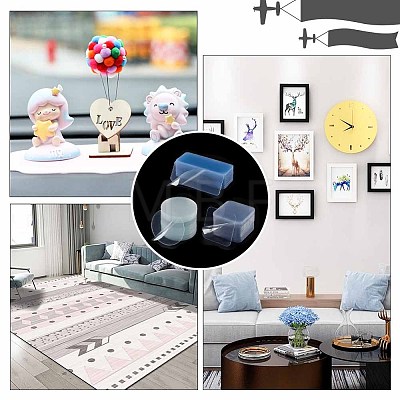 ARRICRAFT 150pcs 3 Style Transparent Acrylic Double-sided Adhesive Stickers FIND-AR0004-26-1