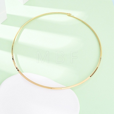 3MM 201 Stainless Steel Wire Choker Necklace NJEW-Z098-04G-1