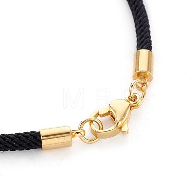 Braided Cotton Cord Bracelet Making MAK-L018-03A-03-G-1