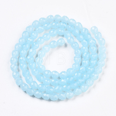 Imitation Jade Glass Beads Strands GLAA-N045-002-B02-1