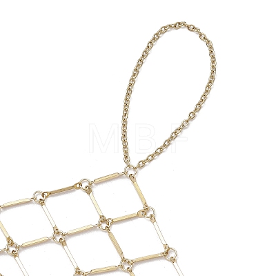 Brass Cable Chains Ring Bracelets for Women BJEW-JB11581-01-1