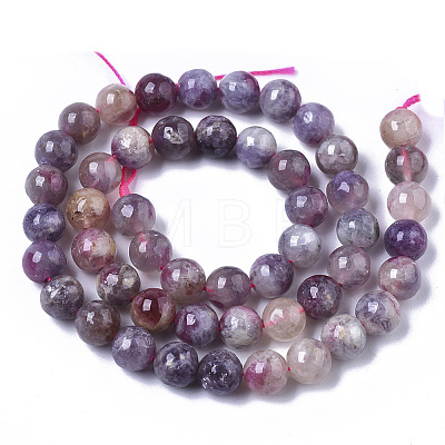 Natural Purple Red Tourmaline  Beads Strands G-N327-02A-01-1