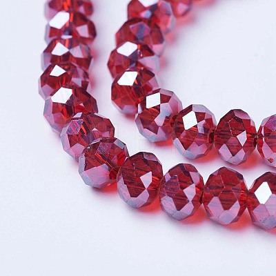 Electroplate Glass Beads Strands EGLA-A034-T6mm-A06-1