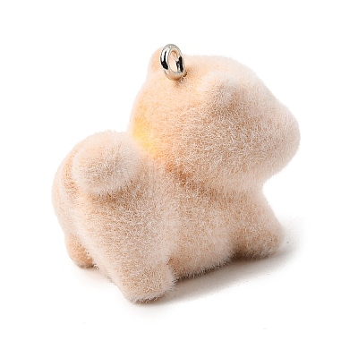 Flocking Opaque Resin Pendants RESI-G128-01D-1