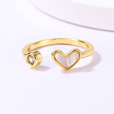 Natural Shell Open Cuff Ring YD7798-4-1-1