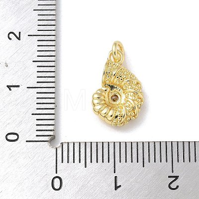 Brass Micro Pave Clear Cubic Zirconia Pendants KK-U046-02G-02-1