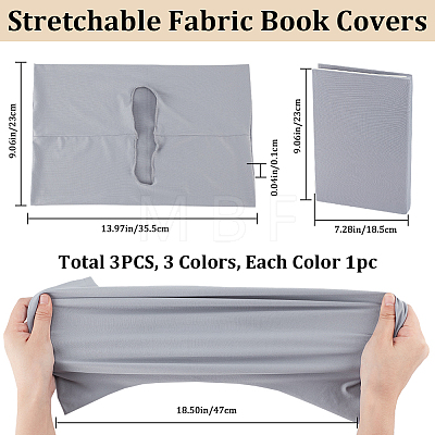 Elastic Fabric Book Covers AJEW-CP0008-68D-1