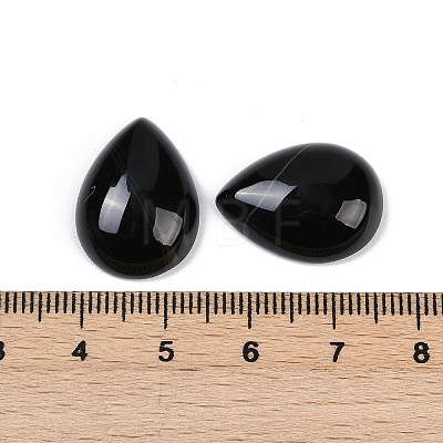 Natural Black Banded Agate(Dyed & Heated) Cabochons G-H094-01A-28-1