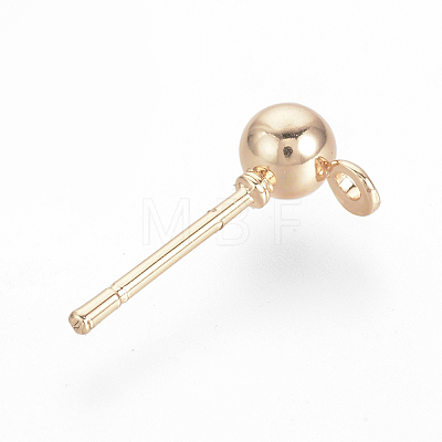 Iron Ball Stud Earring Findings LS-X-KK-R071-09RG-1