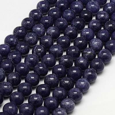 Natural Yellow Jade Beads Strands G-G598-8mm-YXS-15-1