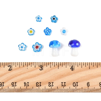 156Pcs 9 Styles Handmade Millefiori Glass Beads LAMP-FS0001-33-1