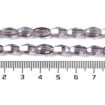 Electroplate Glass Beads Strands GLAA-Q101-03A-PL01-1