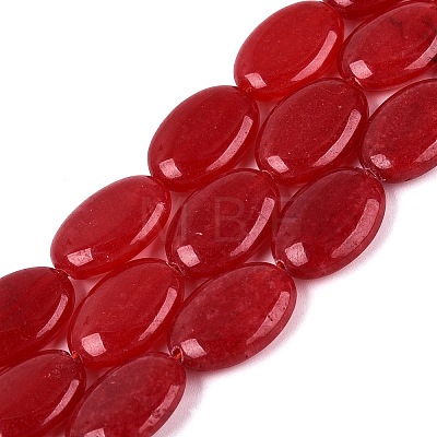 Dyed Natural White Jade Beads Strands G-N370-01A-10-1