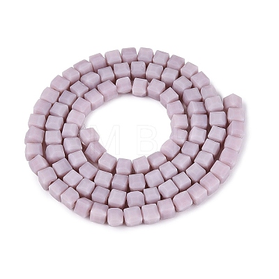 Opaque Frosted Glass Beads Strands GLAA-N072-01A-B07-1