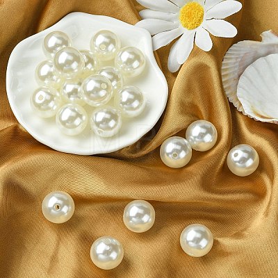 ABS Plastic Imitation Pearl Round Beads MACR-YW0002-18mm-82-1