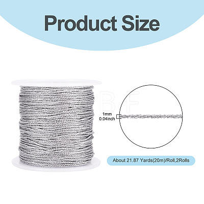2 Rolls Round PET Metallic Thread MCOR-TADJ0001-01E-02-1