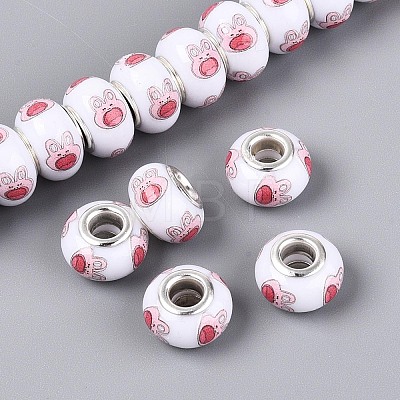 Opaque Resin European Beads RPDL-T004-01K-1