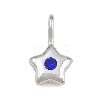 304 Stainless Steel Rhinestone Pendants RB-CBA40D0-05P-1