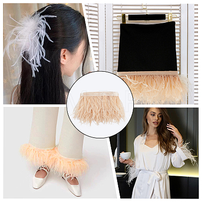 Gorgecraft Fashion Ostrich Feather Trimming DIY-GF0008-16A-1