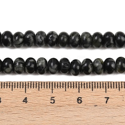 Natural Black Spot Jasper Beads Strands G-L647-D06-4x6mm-1