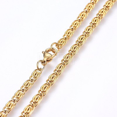 304 Stainless Steel Lumachina Chain Necklaces NJEW-P226-08G-01-1