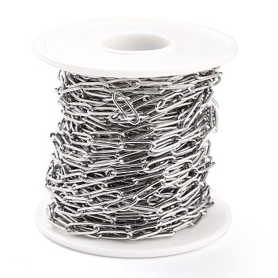 304 Stainless Steel Paperclip Chains CHS-H031-02P-1