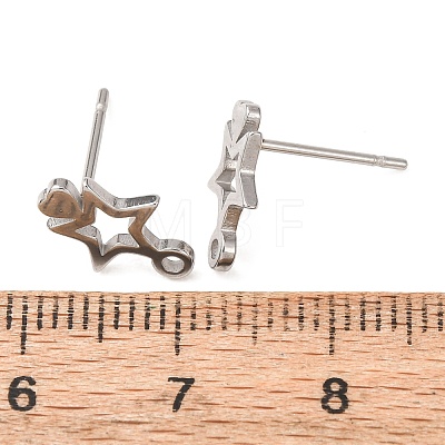 304 Stainless Steel Stud Earring Findings SA-CBA4E98-01F-P-1
